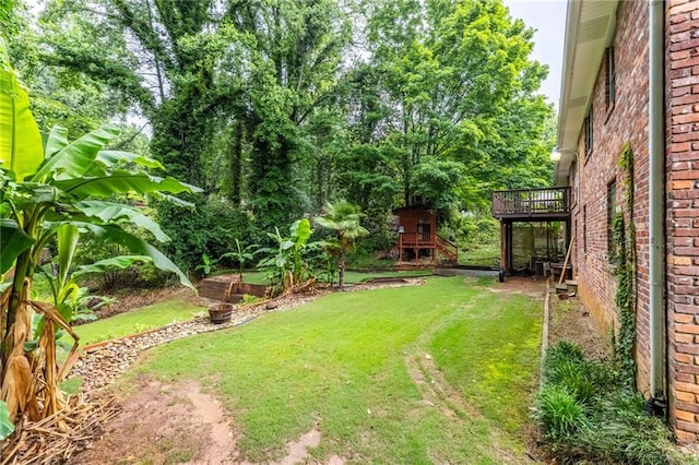 1966 Briarwood Dr, Gainesville, GA 30501 - view of grassy yard with a deck