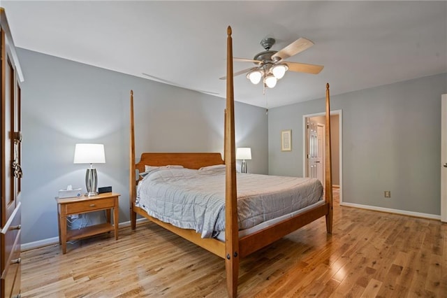 4423 Windsor Oaks Cir, Marietta, GA 30066 - bedroom featuring light wood finished floors, baseboards, and ceiling fan