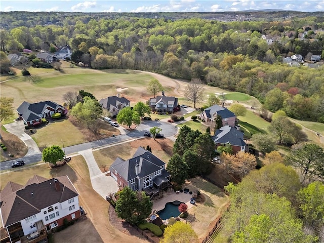 410 Hickory Fairway Ct, Woodstock, GA 30188 - aerial perspective of suburban area with a golf club and a forest
