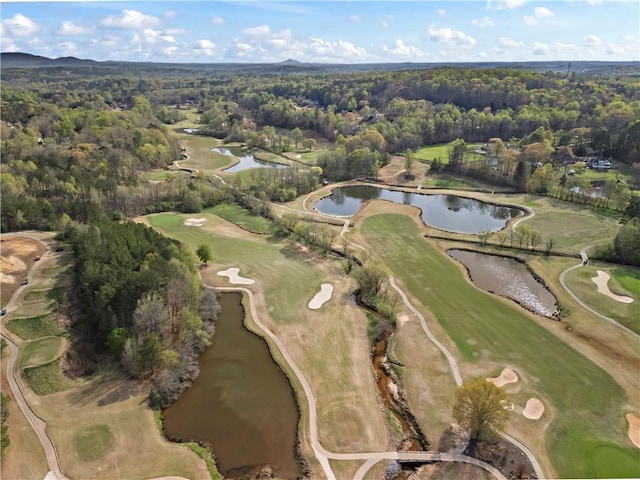 410 Hickory Fairway Ct, Woodstock, GA 30188 - aerial view of property's location featuring a large body of water, a golf club, and a heavily wooded area