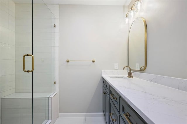 963 Bolingbrook Dr SW, Marietta, GA 30064 - bathroom with vanity and a shower stall