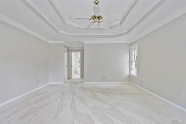 963 Bolingbrook Dr SW, Marietta, GA 30064 - spare room with light carpet, a raised ceiling, baseboards, and crown molding