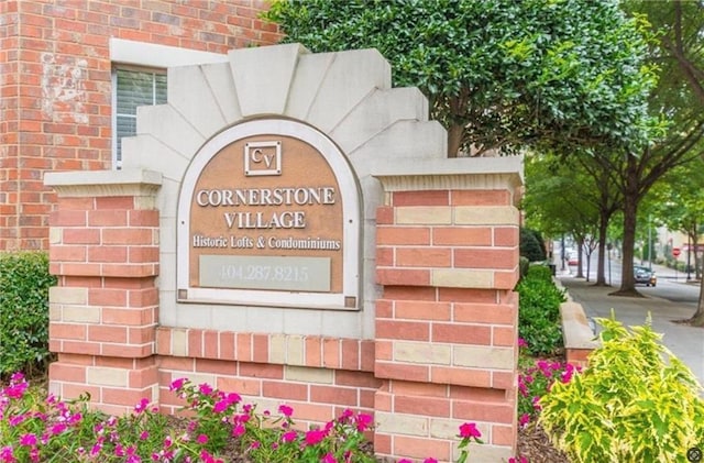 view of community sign