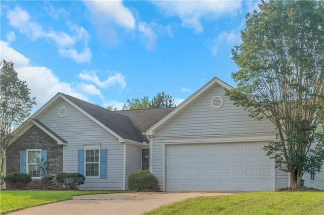 1011 Riverclift Dr, Covington, GA 30016 - single story home featuring driveway, a garage, and stone siding