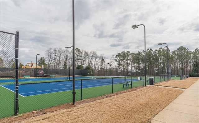 view of tennis court