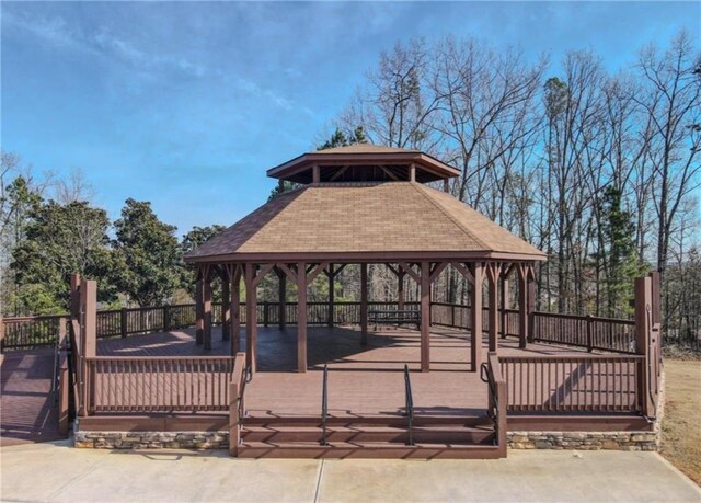 view of property's community featuring a gazebo