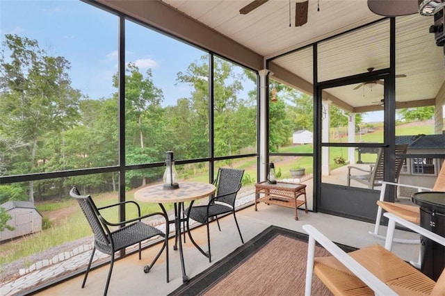 210 Riverpoint Way, Jackson, GA 30233 - sunroom / solarium with ceiling fan