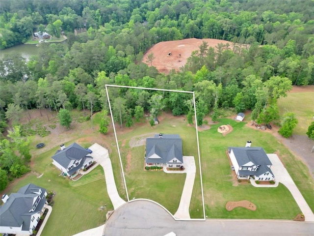 210 Riverpoint Way, Jackson, GA 30233 - aerial view of property and surrounding area featuring property parcel outlined and a forest