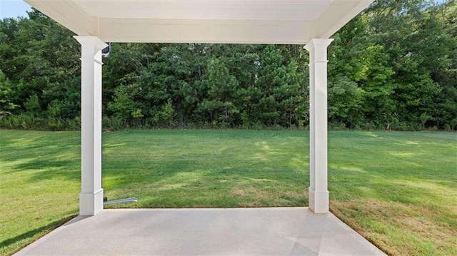 view of yard featuring a patio