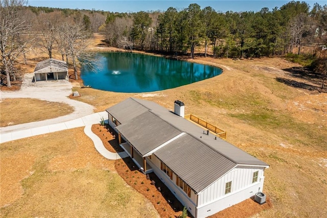 96 Sam Alexander Rd, Douglasville, GA 30134 - bird's eye view featuring a forest view and a water view