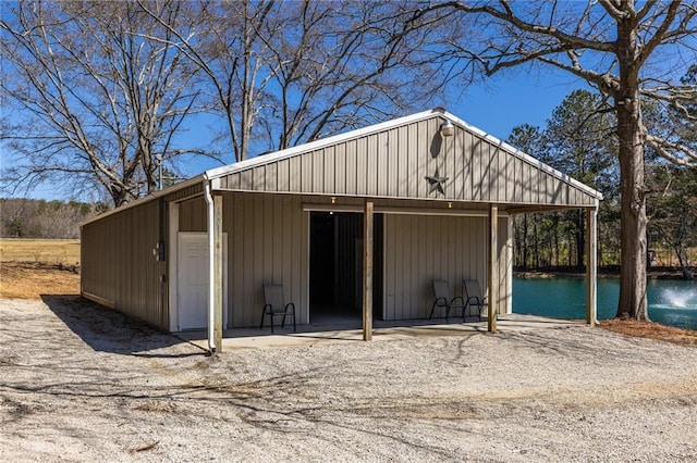 96 Sam Alexander Rd, Douglasville, GA 30134 - view of pole building featuring a water view