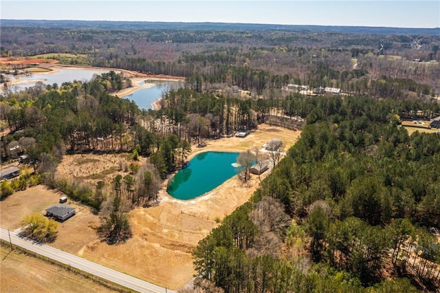 96 Sam Alexander Rd, Douglasville, GA 30134 - bird's eye view with a water view and a forest view