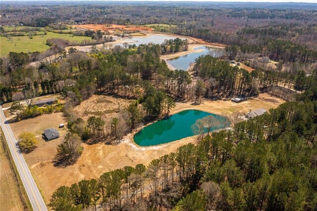 96 Sam Alexander Rd, Douglasville, GA 30134 - drone / aerial view featuring a water view and a view of trees