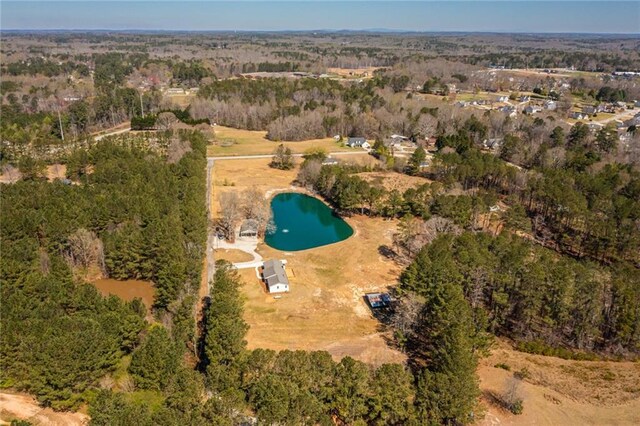 96 Sam Alexander Rd, Douglasville, GA 30134 - drone / aerial view with a water view and a view of trees