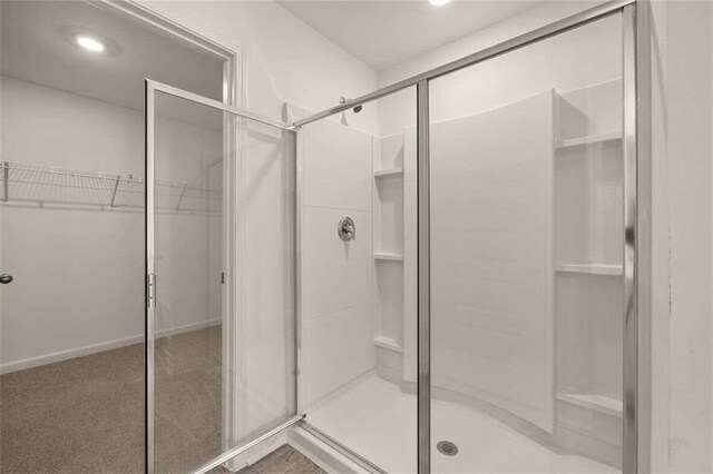 bathroom with walk in shower