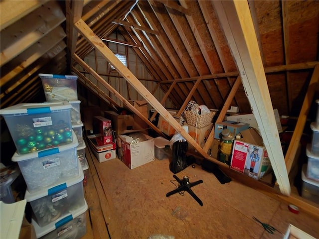 view of attic