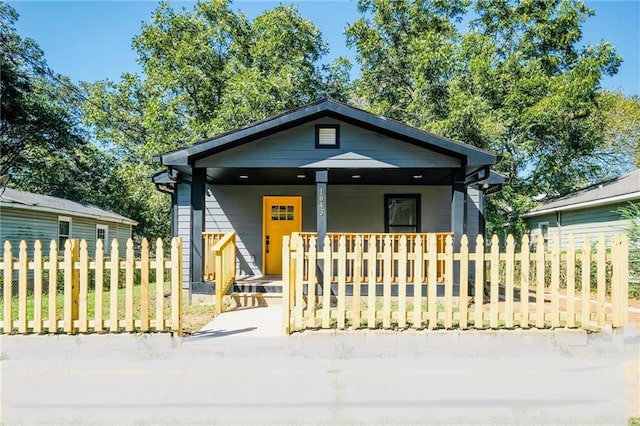 bungalow-style house with a porch