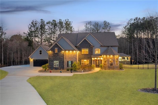 view of front of house featuring a garage