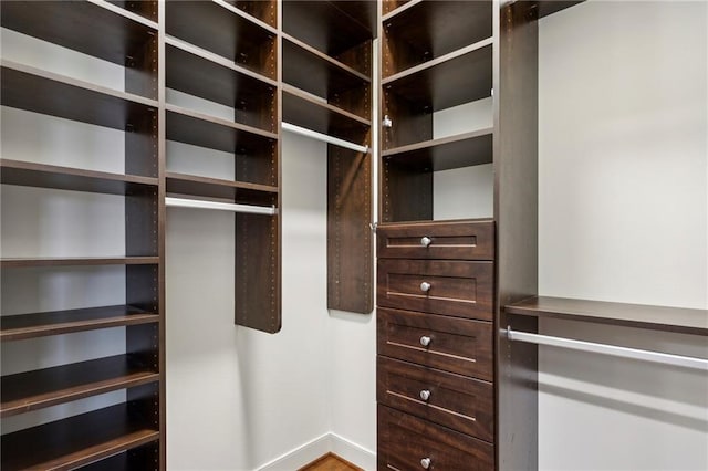 view of walk in closet