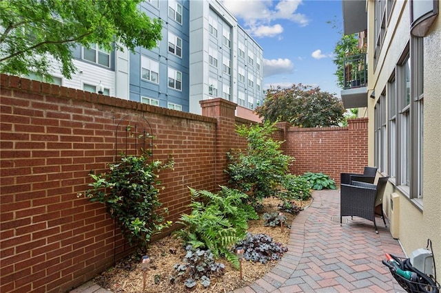view of patio with fence