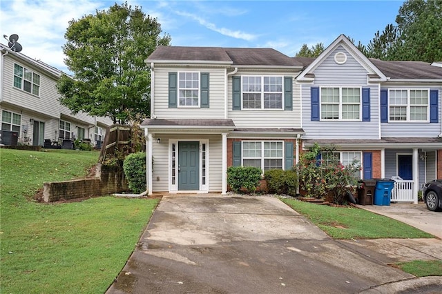 view of front of house with a front yard