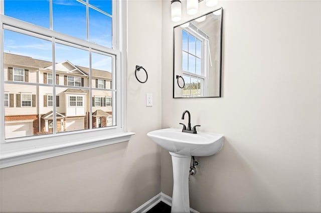 bathroom featuring a wealth of natural light