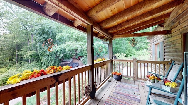 view of wooden terrace