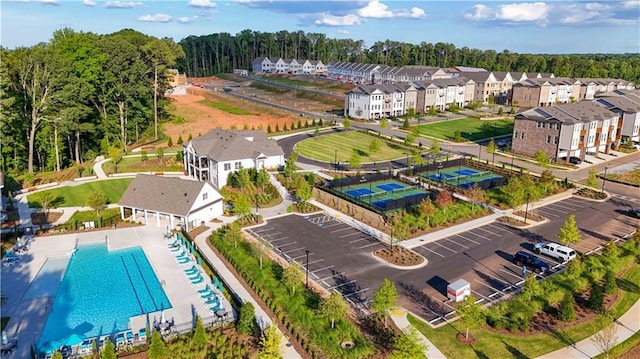 bird's eye view featuring a residential view