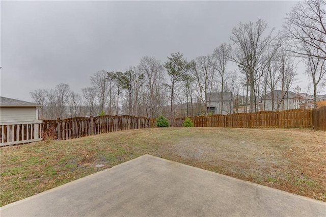 view of yard with a patio area