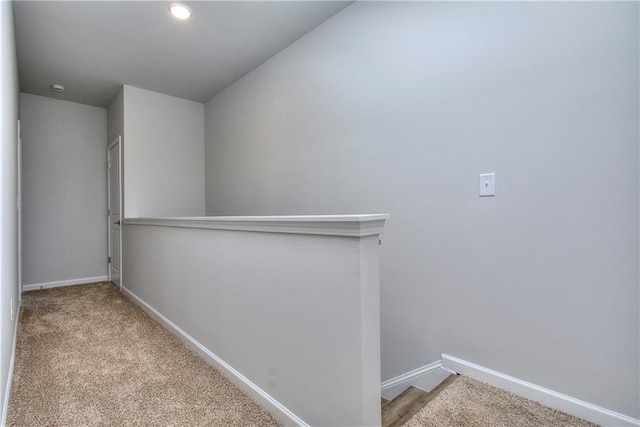 115 Greenview Ct, Homer, GA 30547 - hall with an upstairs landing and carpet flooring