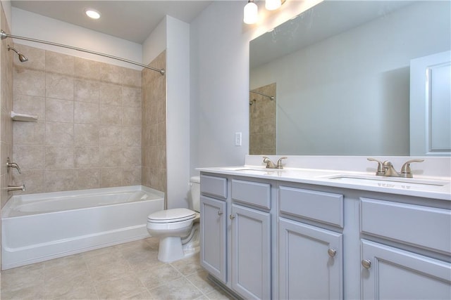 115 Greenview Ct, Homer, GA 30547 - full bathroom featuring double vanity,  shower combination, and tile patterned flooring