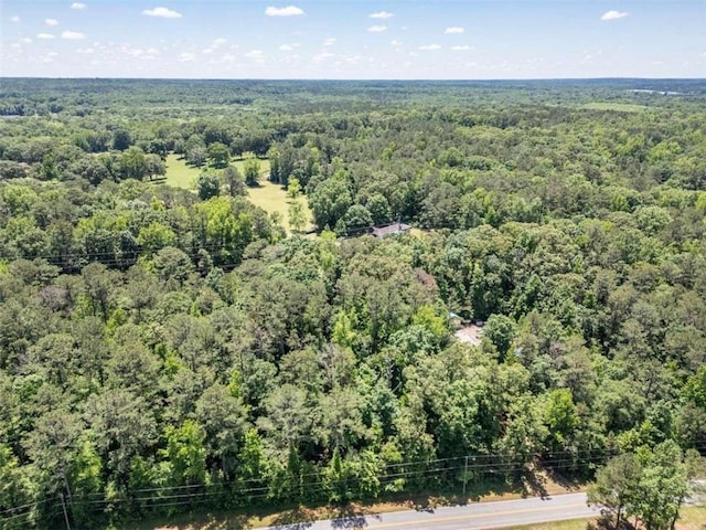 bird's eye view with a view of trees