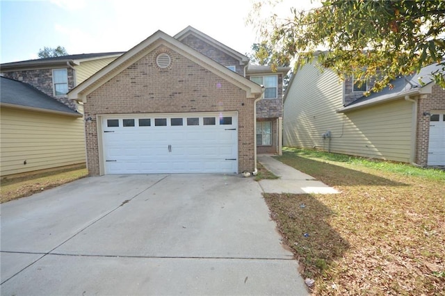 view of property with a garage