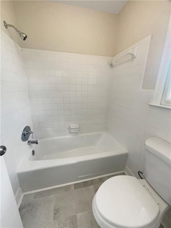 1710 Fontaine Dr, Jonesboro, GA 30236 - full bath with toilet, shower / tub combination, and tile walls