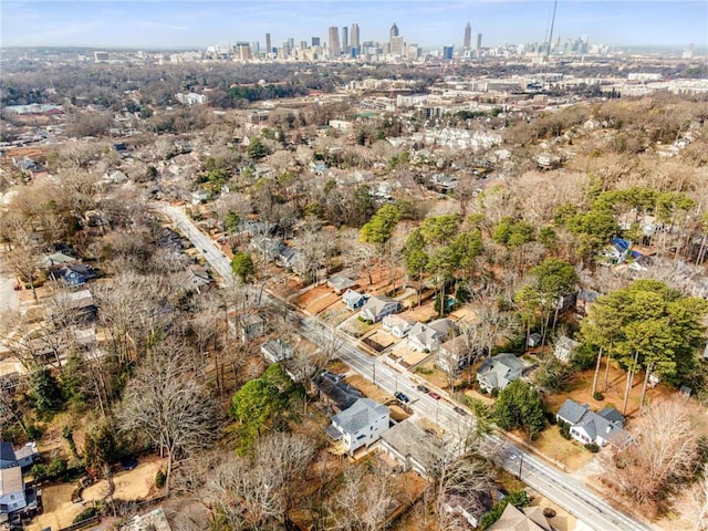 birds eye view of property featuring a view of city