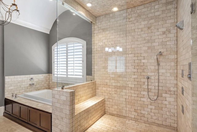 4317 Oglethorpe Loop NW, Acworth, GA 30101 - full bathroom featuring tiled shower and a bath