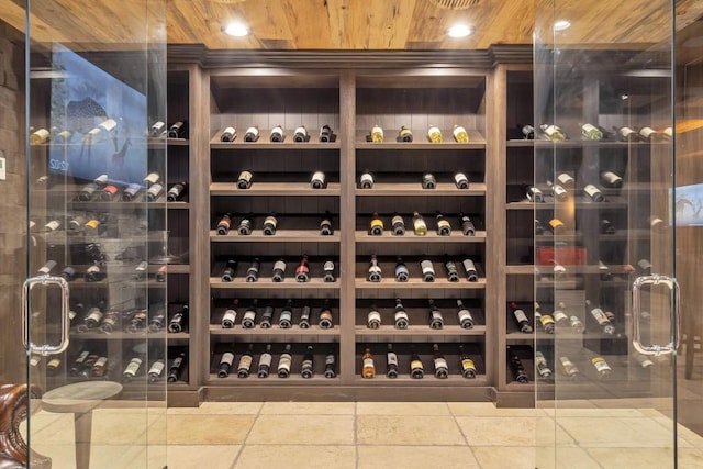 4317 Oglethorpe Loop NW, Acworth, GA 30101 - wine area with wood ceiling