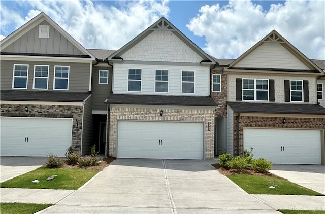 3849 Billabong Trl, Gainesville, GA 30506 - townhome / multi-family property with an attached garage, concrete driveway, and brick siding