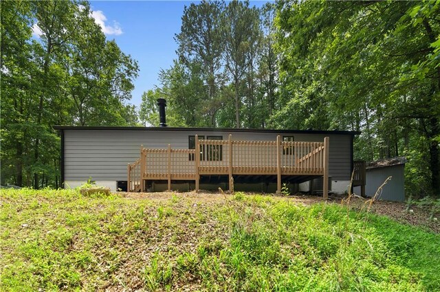 1010 Martin Ln, Canton, GA 30114 - back of property featuring a deck