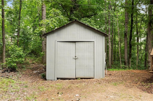1010 Martin Ln, Canton, GA 30114 - view of shed with a view of trees