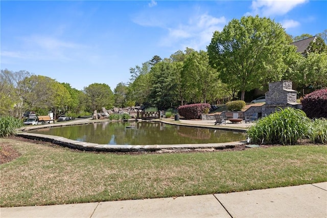 view of community featuring a yard