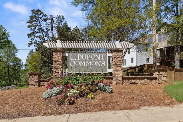 view of community sign