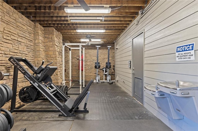 view of workout room