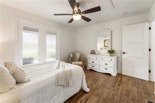 221 Brooke Dr, Alpharetta, GA 30009 - bedroom featuring wood finished floors and ceiling fan