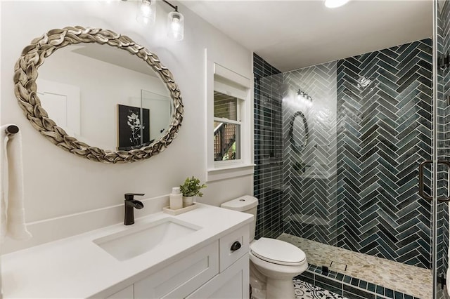 221 Brooke Dr, Alpharetta, GA 30009 - full bath with vanity, toilet, and a stall shower