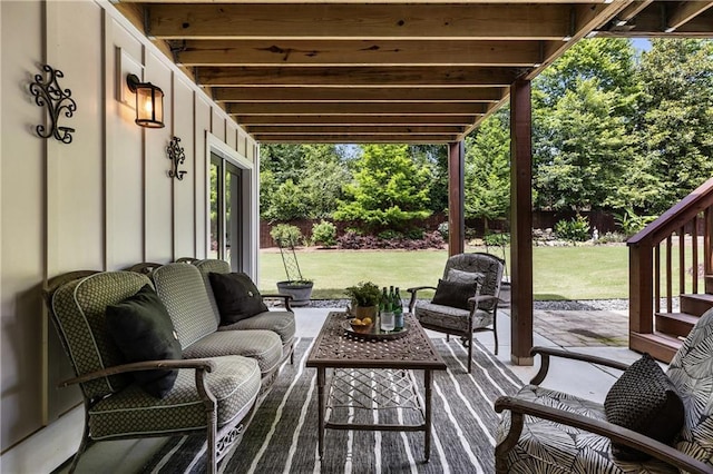 221 Brooke Dr, Alpharetta, GA 30009 - view of patio / terrace featuring an outdoor living space