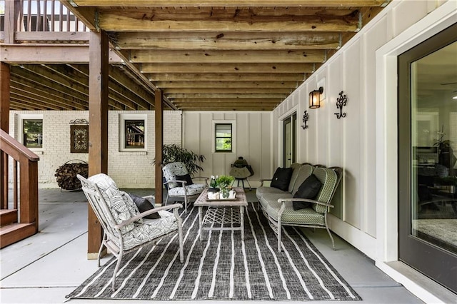 221 Brooke Dr, Alpharetta, GA 30009 - view of patio / terrace with an outdoor living space