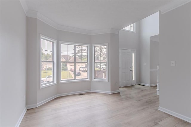 1706 Brandon Lee Way SW, Marietta, GA 30008 - entryway with crown molding, light wood-style flooring, and baseboards