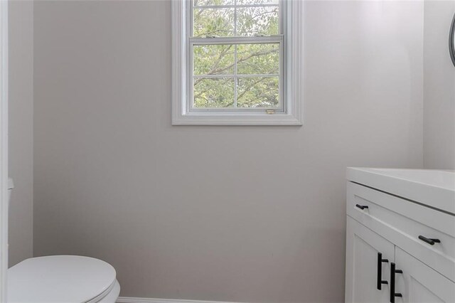 1706 Brandon Lee Way SW, Marietta, GA 30008 - half bath with toilet, vanity, and baseboards
