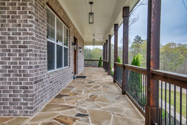 view of patio featuring covered porch